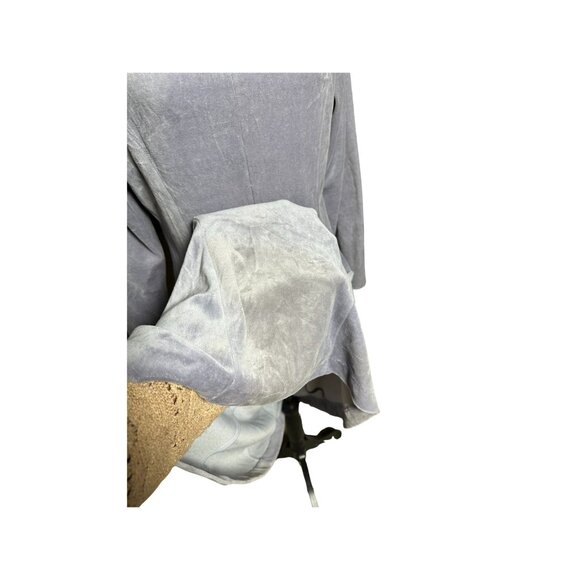 Vintage 90s Velvet Maxi Dress 1/2 Zip Mock Neck Long Sleeve Fall Fashion READ - Picture 5 of 11